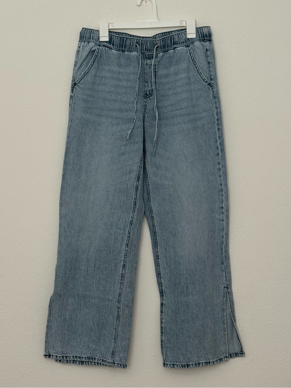 Rewash Wide Leg Pull-on Drawstring Jeans